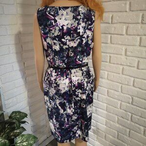 Ricki's Ladies Sleeveless Fully Lined Multi Colored Belted Dress